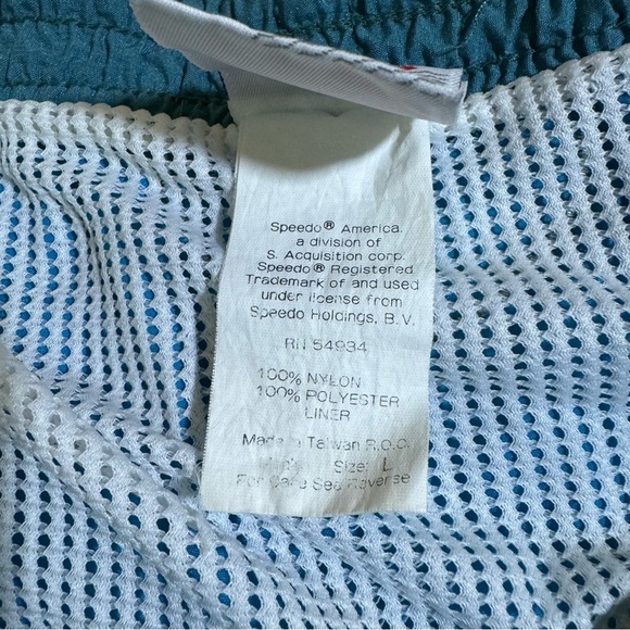 Speedo Men's Trunks Vintage Nylon Size Large Has Pockets ! - Picture 10 of 16